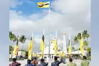Giant flag hoisting heralds Brunei's 40th National Day celebration