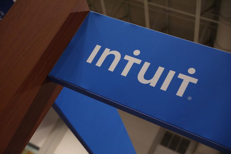 The logo of financial software company Intuit is displayed at the Collision conference in Toronto Ontario Canada June 23 2022. REUTERSChris HelgrenFile Photo