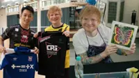 Ed Sheeran plays badminton with Peng Soon, tries batik painting, lou sang in KL