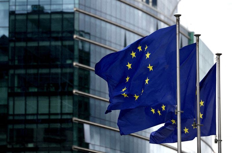 FILE PHOTO European flags fly outside the European Commission headquarters in Brussels Belgium September 20 2023. REUTERSYves HermanFile Photo