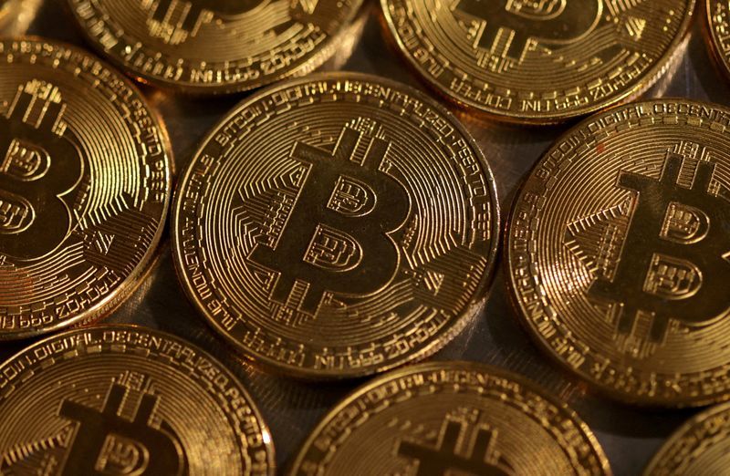 FILE PHOTO Representations of cryptocurrency Bitcoin are seen in this illustration August 10 2022. REUTERSDado RuvicIllustrationFile Photo