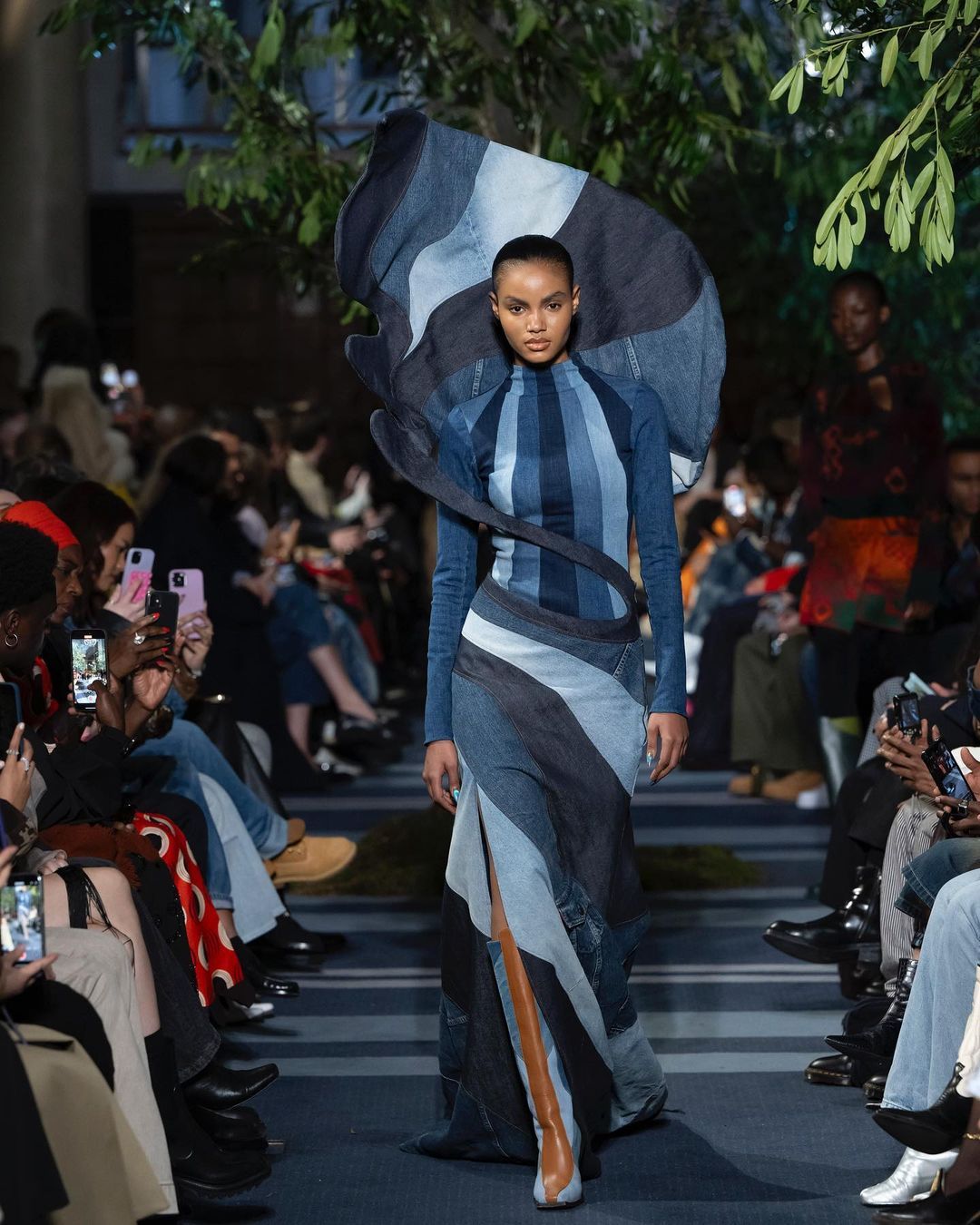 A model walks in the jungle for the Ahluwalia show. Photo: Ahluwalia