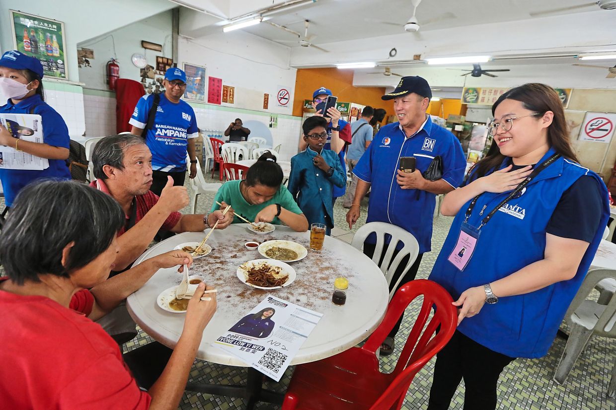 The environment in politics, for women, is cruel and mean, says Low (far right) who contested for the Ampang parliamentary seat in GE15.