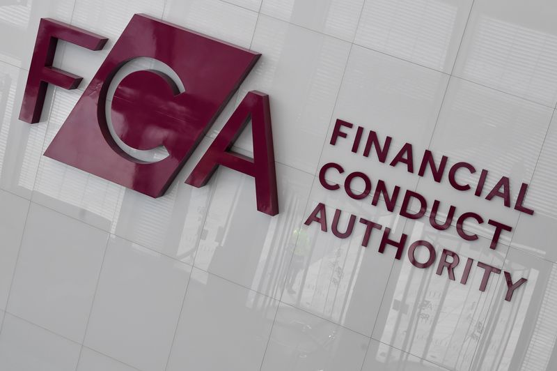 FILE PHOTO Financial Conduct Authoritys FCA logo is seen at their head offices in London Britain March 10 2022. REUTERSToby MelvilleFile Photo