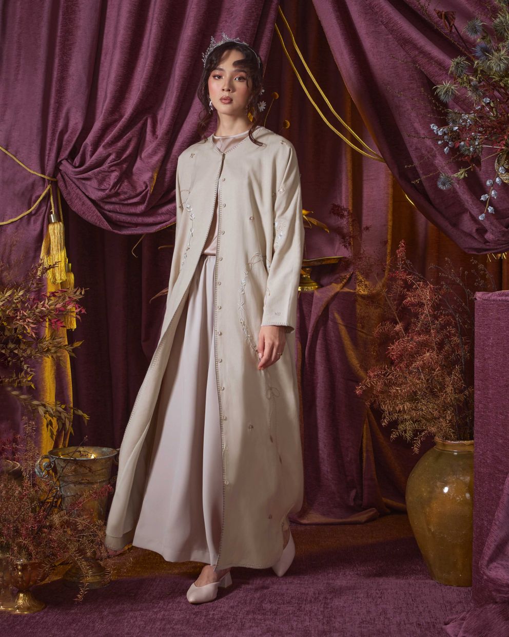 Designing modest wear is a fine balance, as the use of fabrics must strike a delicate balance between opacity and remaining lightweight. Photo: Calaqisya