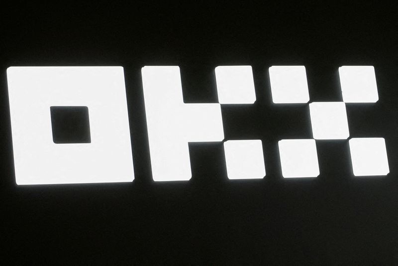 FILE PHOTO The logo of OKX cryptocurrency exchange is seen at Hong Kong Web3 Festival in Hong Kong China April 13 2023. REUTERSTyrone SiuFile Photo