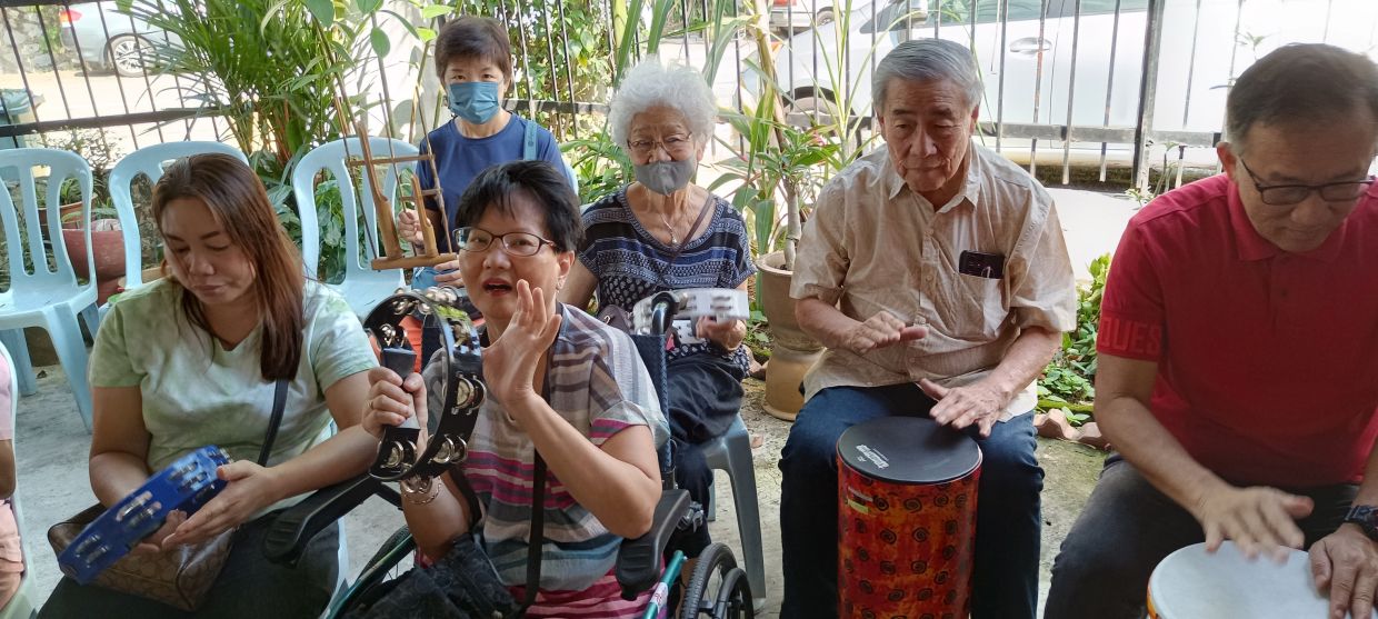 At the Rhythm Beats Parkinson's Drum Circle event held in January this year.  - Malaysian Parkinson’s Disease Association