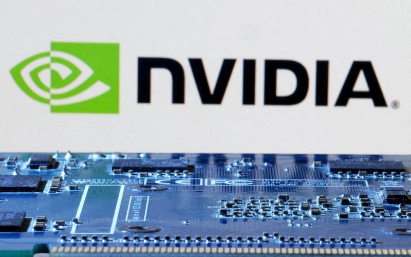 FILE PHOTO NVIDIA logo is seen near computer motherboard in this illustration taken January 8 2024. REUTERSDado RuvicIllustrationFile Photo