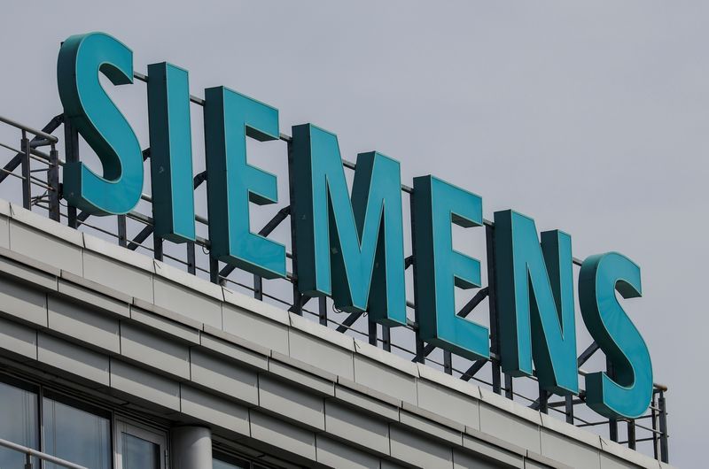 A sign with the logo of Siemens company is on display outside its office in Moscow Russia May 12 2022. REUTERSEvgenia NovozheninaFile Photo