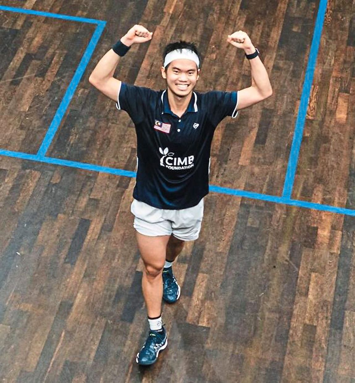 Stellar feat: Ng Eain Yow beat Switzerland’s Dimitri Steinmann 12-10, 11-8, 10-12, 11-3 in 66 minutes. — PSA