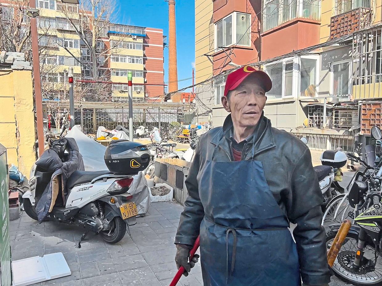 Making ends meet: Duan moved to Beijing in late 1990s from a small village in central China’s Shanxi province. — AP