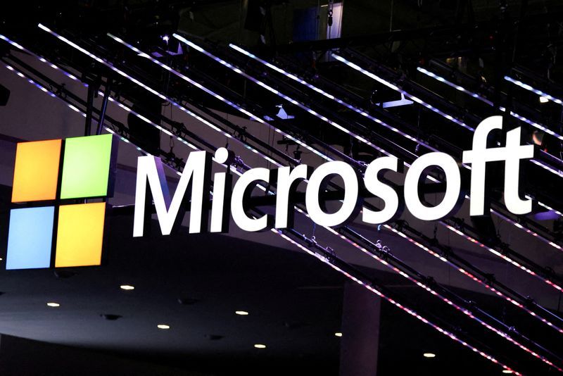 FILE PHOTO Microsoft logo is seen at the Mobile World Congress MWC in Barcelona Spain February 27 2024. REUTERSBruna CasasFile Photo