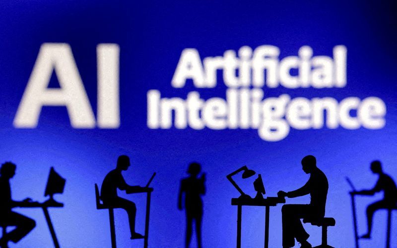 FILE PHOTO Figurines with computers and smartphones are seen in front of the words quotArtificial Intelligence AIquot in this illustration taken February 19 2024. REUTERSDado RuvicIllustrationFile Photo