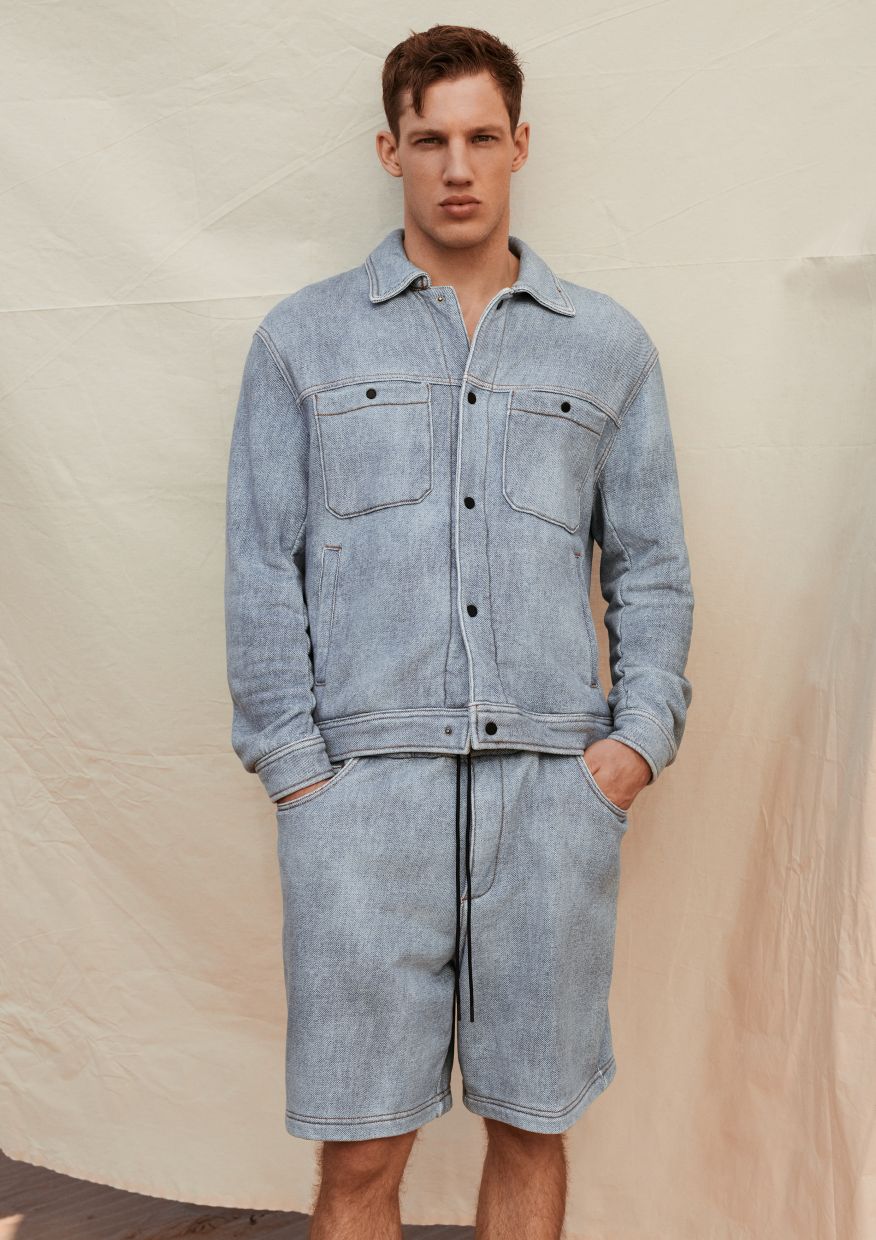 Double denim is a super cool look to wear to your next festival. Photo: Emporio Armani