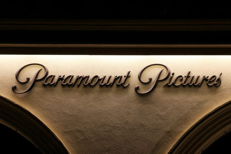 FILE PHOTO The logo of Paramount Pictures studios is pictured Los Angeles California U.S. September 24 2023.  REUTERSDavid SwansonFile Photo