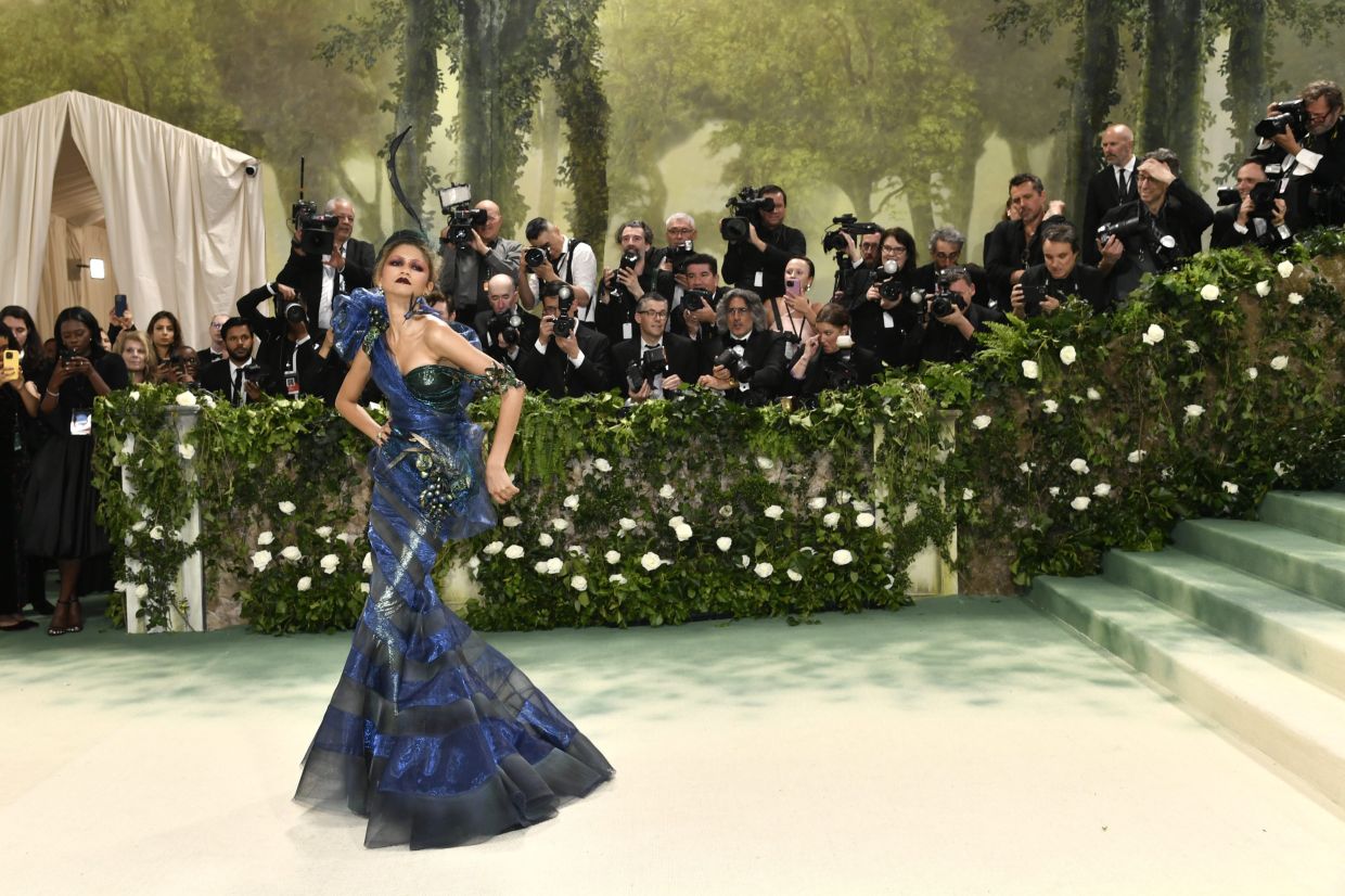 Zendaya wore two different outfits for the occasion. Photo: AP