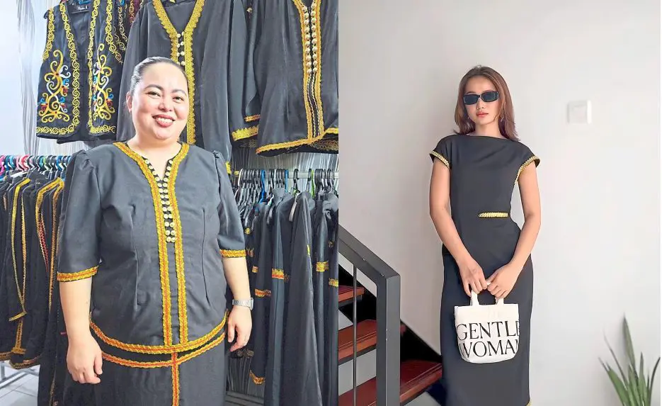 zalora off shoulder dress AQUA & ORANGE OFF THE SHOULDER DRESS
