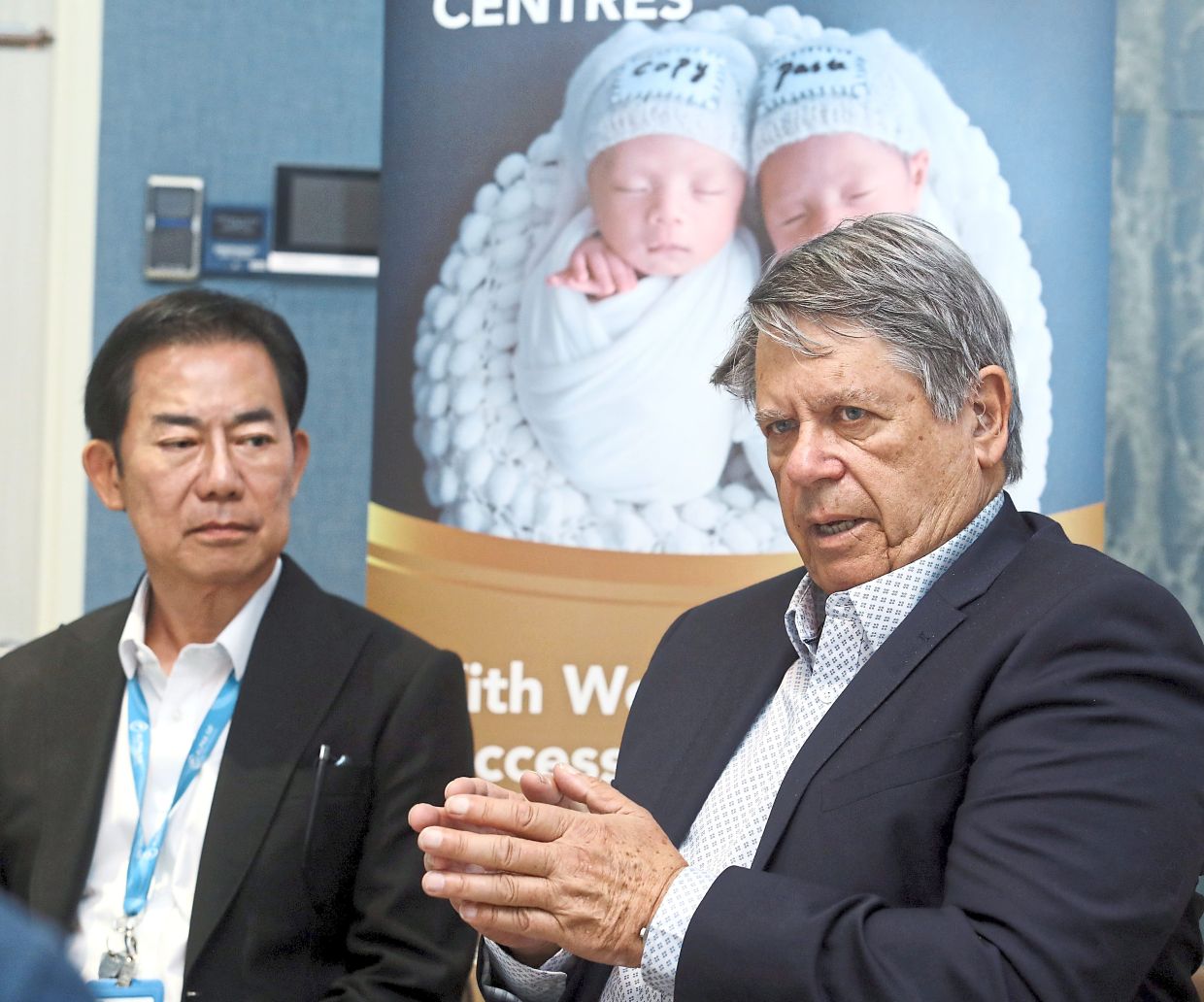Dr Lee (left) and Emeritus Prof Trounson debunk some of the common myths and misconceptions surrounding IVF. — AZLINA ABDULLAH/The Star