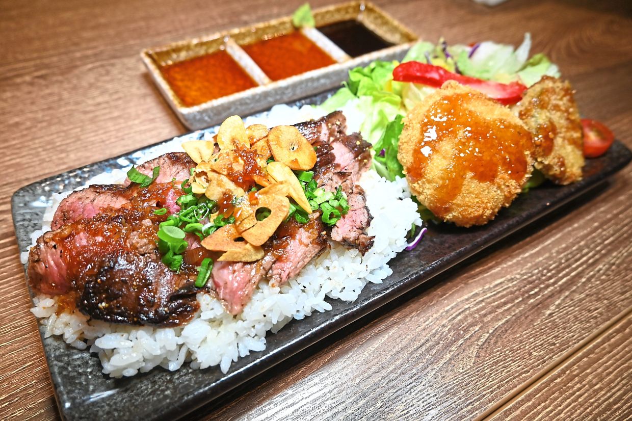 Sizzling teppan dishes