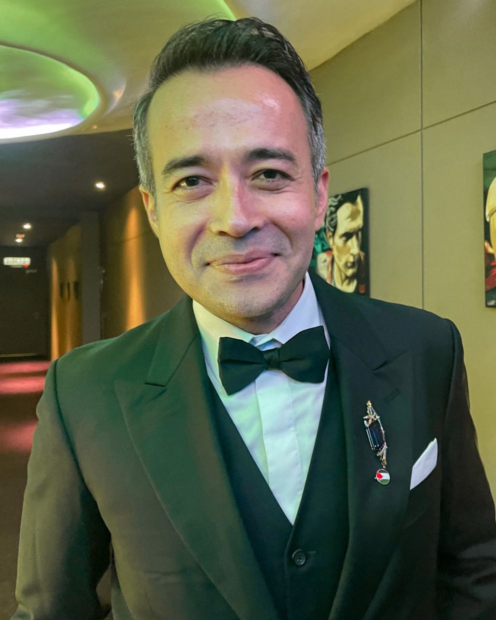 Tony Eusoff wears a brooch for a recent film event in KL. Brooches are now seen as the go-to accessory for men on the red carpet. Photo: Amee Philips