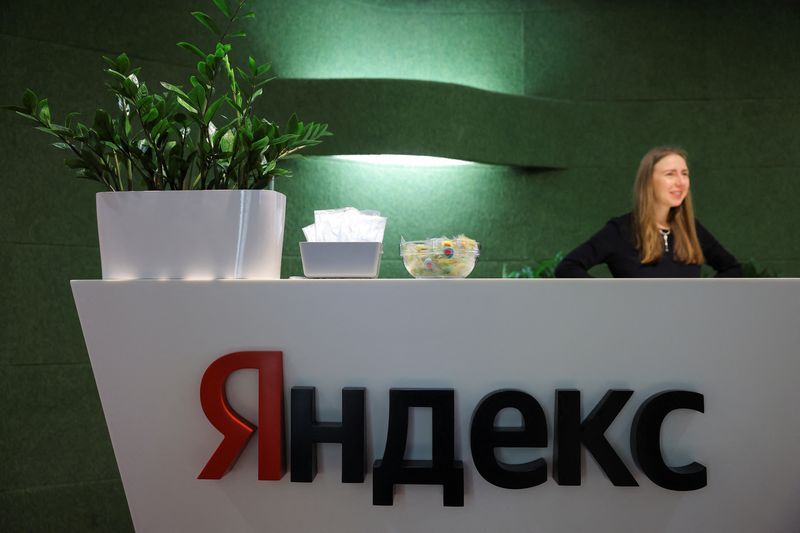 File photo The logo of Russian technology giant Yandex is on display at the companys headquarters in Moscow Russia December 9 2022. REUTERSEvgenia NovozheninaFile photo