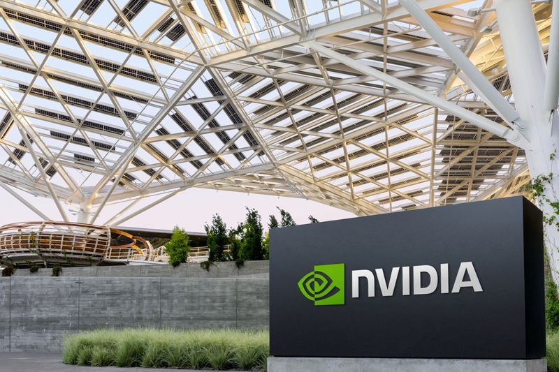 FILE PHOTO The logo of NVIDIA as seen at its corporate headquarters in Santa Clara California in May of 2022. Courtesy NVIDIAHandout via REUTERS File Photo