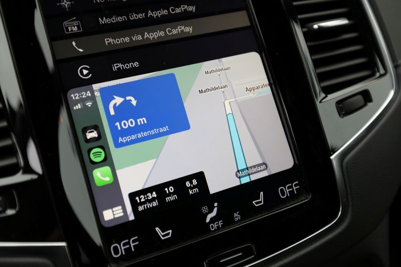 FILE PHOTO TomTom mapping system is seen inside a vehicle in Eindhoven Netherlands November 21 2019. REUTERSEva PlevierFile photo