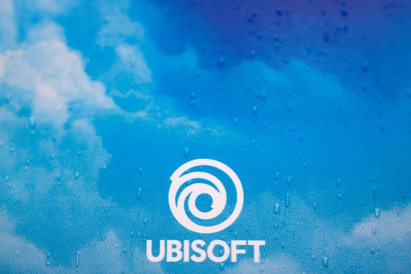 FILE PHOTO A view of the Ubisoft Entertainment logo on a panel during a news conference at the companys headquarters in Saint-Mande near Paris France September 8 2022. REUTERSSarah MeyssonnierFile Photo