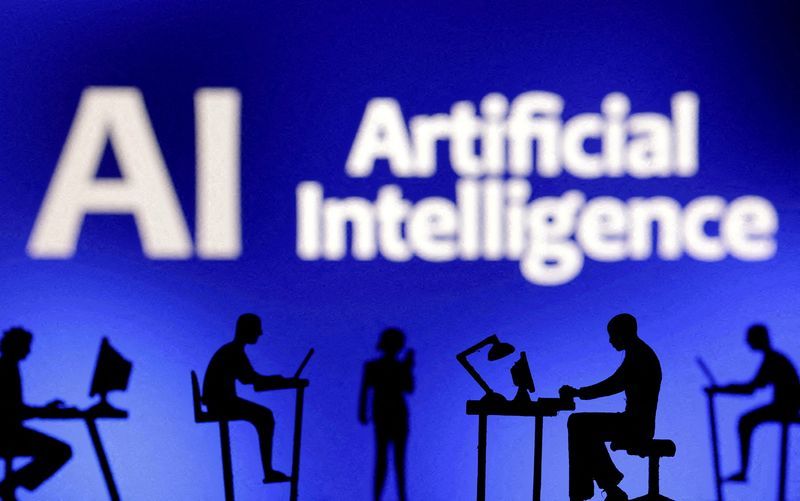 FILE PHOTO Figurines with computers and smartphones are seen in front of the words quotArtificial Intelligence AIquot in this illustration taken February 19 2024. REUTERSDado RuvicIllustrationFile Photo