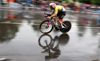 Olympics-Cycling-Cannonball Evenepoel claims men's time trial gold for Belgium