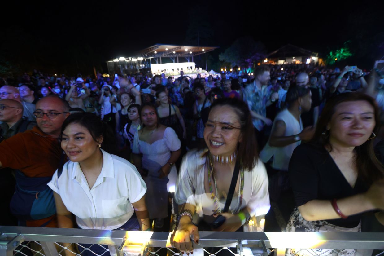 Festival goers enjoying the music at RWMF 2024. 