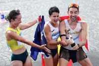 Olympics-Athletics-Perez pulls away to give Spain gold in race walk relay