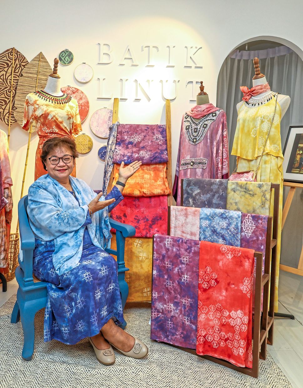 By promoting batik linut with traditional Sarawakian designs, Diana wants to showcase Malaysia’s rich cultural heritage to the world. Photo: The Star/Zulazhar Sheblee 