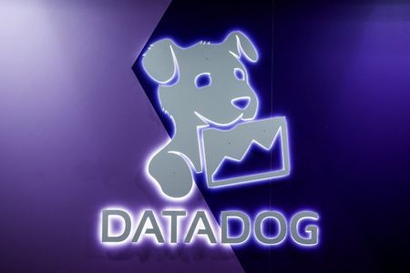 FILE PHOTO A logo for Datadog is seen during the KubeCon  CloudNativeCon Europe hosted by the Cloud Native Computing Foundation CNCF in Paris France March 20 2024. REUTERSBenoit TessierFile Photo