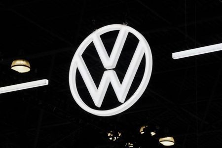 FILE PHOTO A Volkswagen logo is seen at the New York International Auto Show Press Preview in Manhattan New York City U.S. March 27 2024. REUTERSDavid Dee DelgadoFile Photo