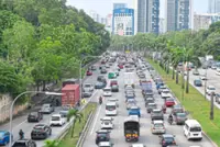 Caught in traffic tangle