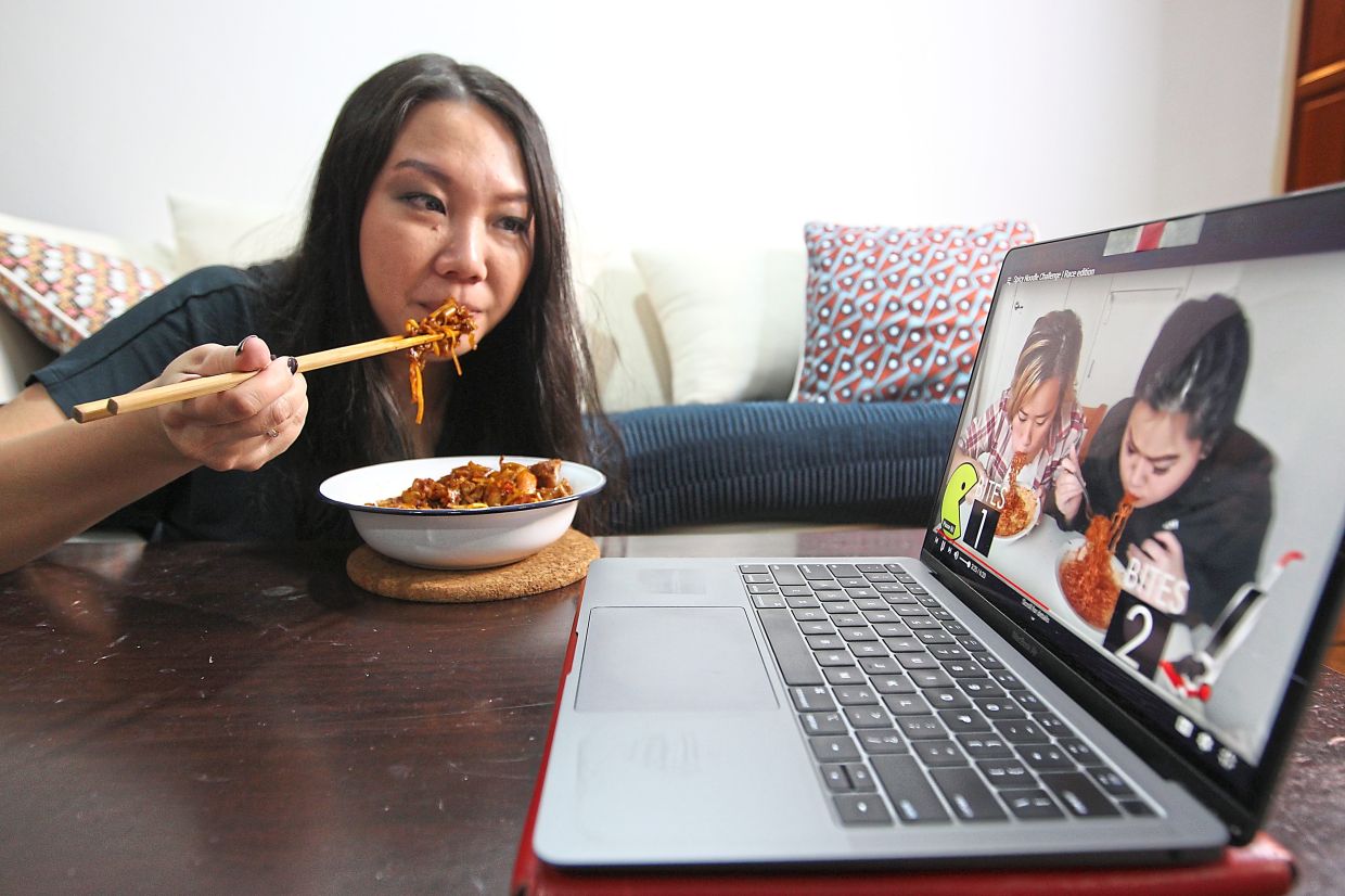 Some viewers like to eat along with mukbang hosts while watching their video. — Filepic