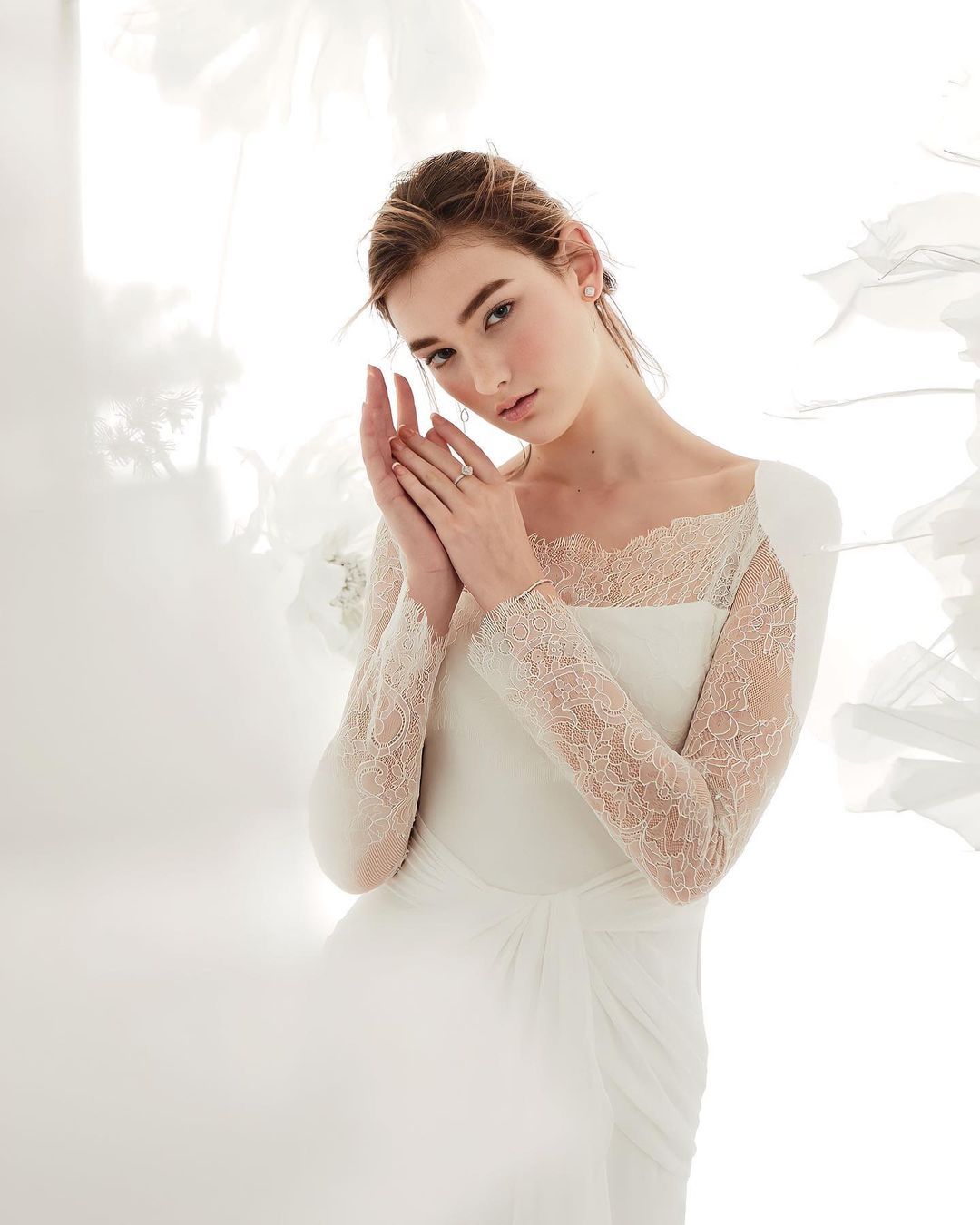 Nurita Harith's designs are well-loved by Malaysian brides, with her signature being soft draping and pretty embellishments. Photo: Nurita Harith