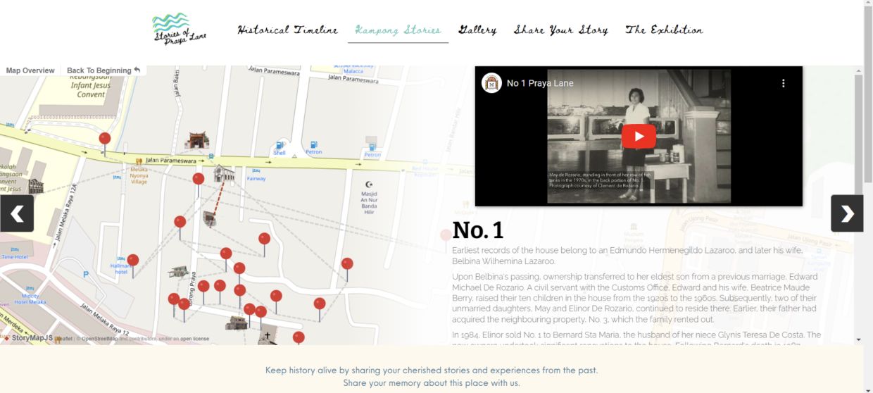 As building 3D models was too challenging, the team decided to change tack and use a story map instead, combining people’s stories with location markers.