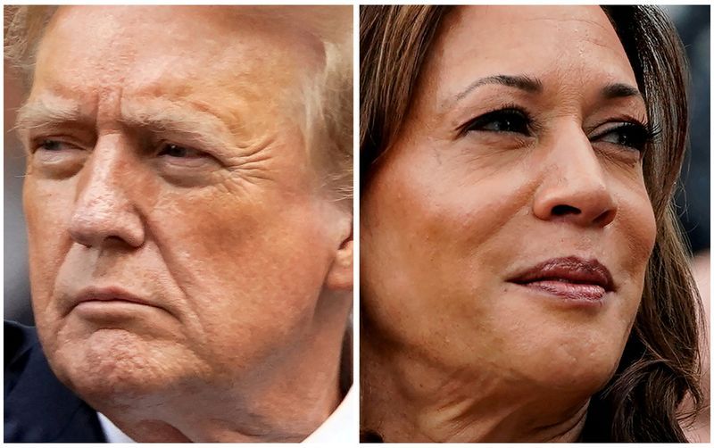 Former U.S. President Donald Trump in New York City U.S. May 30 2024 and U.S. Vice President Kamala Harris in Washington U.S. July 22 2024 in a combination of file photos. REUTERSEduardo Munoz Nathan HowardFile Photo