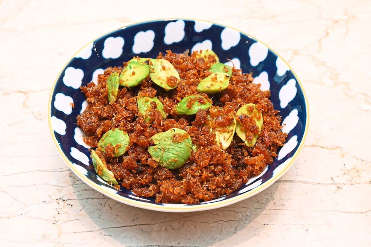 Sambal Hae Bee with petai.