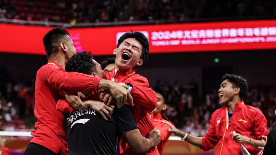 Super show as Indonesia upsets China to claim badminton World junior mixed team championships