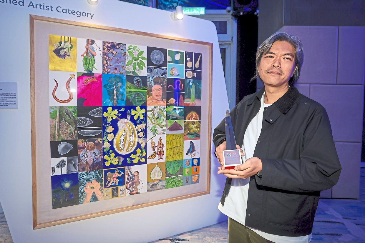 Malaysian artist's painting of the durian tree's lifecycle wins top UOB ...