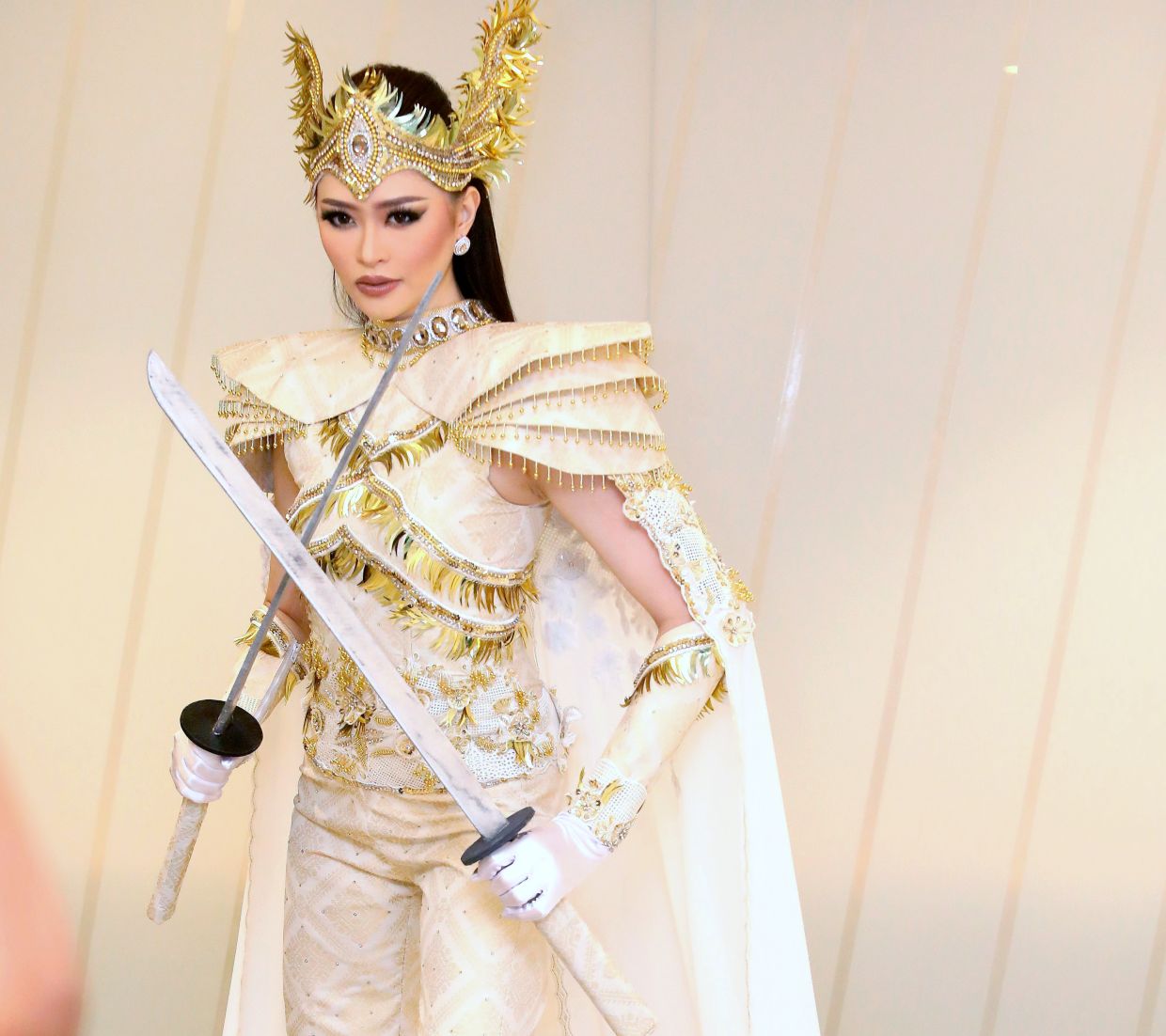 The national costume design draws from a Pahang Malay folklore about a warrior princess. — AZLINA ABDUL LAH/ The Star