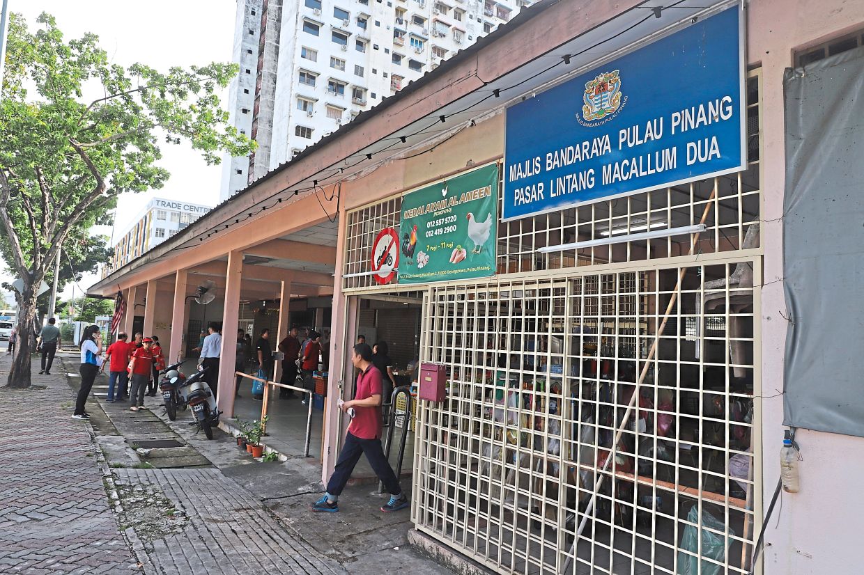 The market at Lintang Macallum 2 has been upgraded at a cost of RM19,000.