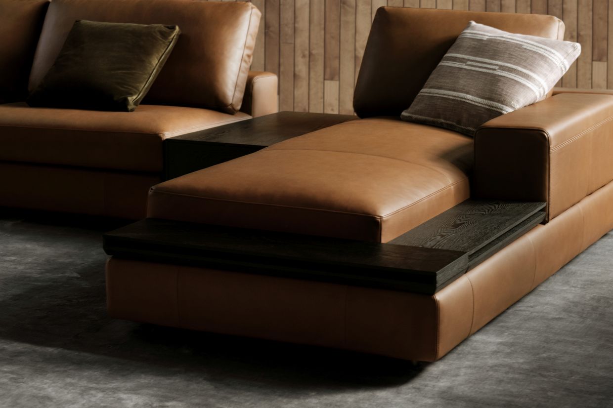 The Jasper sofa welcomes guests to lounge and catch up in comfort, with its modular design allowing for endless arrangement possibilities to suit any home.