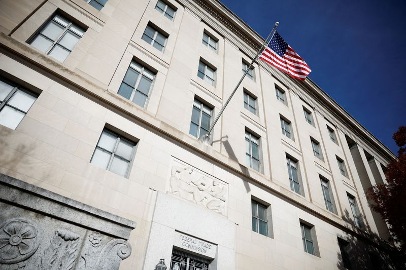 FILE PHOTO S. flag flutters at the Federal Trade Commission FTC headquarters in Washington D.C. U.S. November 24 2024. REUTERSBenoit TessierFile Photo