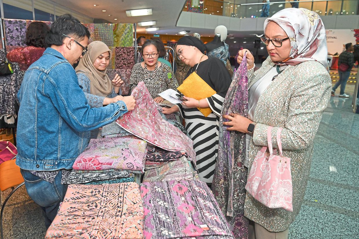 Visitors checking out some of the products at the mini bazaar.
