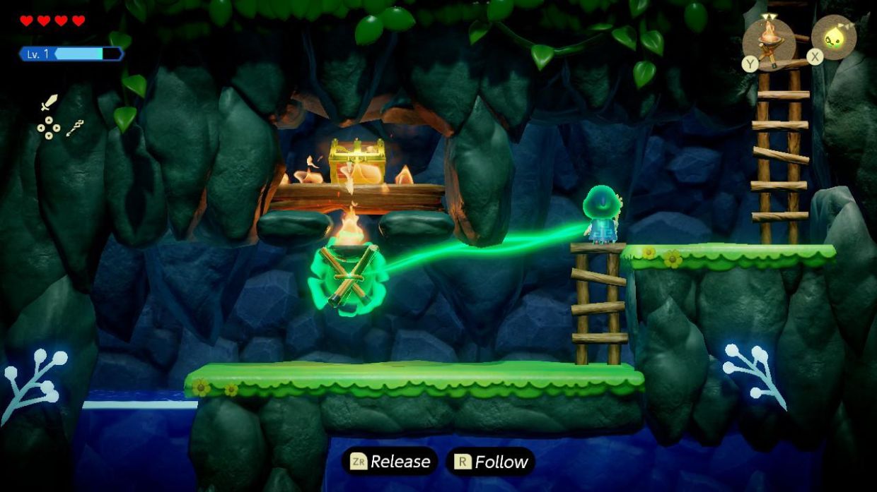 A simple, consistent, and obvious game rule like ‘fire burns wood’ can lead to creative solutions by the player. What kinds of ‘fire’ do I have, and how do I get it to the wood?