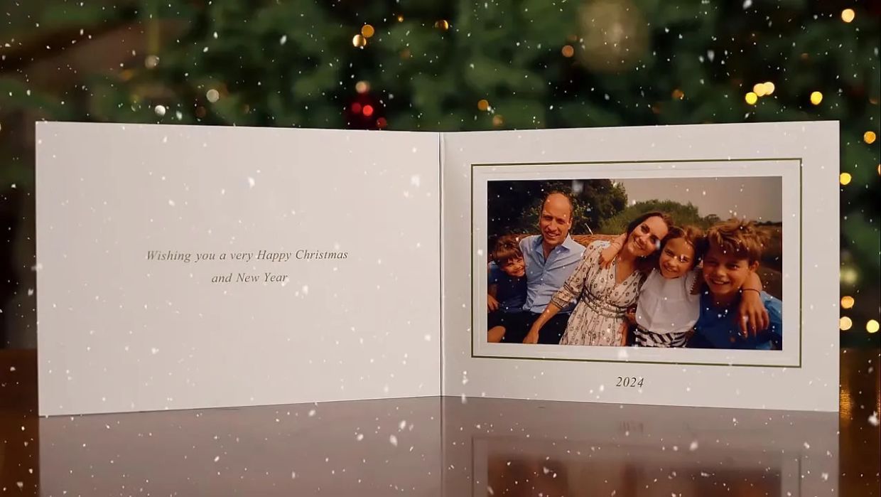 Unlike Christmas cards of years past, the 42-year-old Prince and Princess of Wales’ 2024 greeting showcases a previously seen family portrait. Photo: Prince and Princess of Wales/Instagram